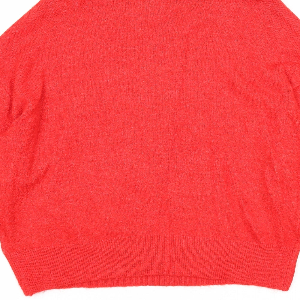 Womens UK Size S H&M Red Pullover Jumper