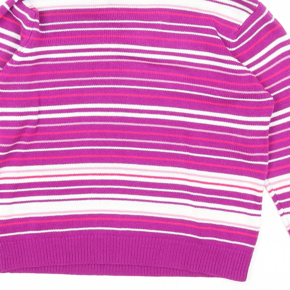 Womens UK Size S EWM Purple Pullover Jumper