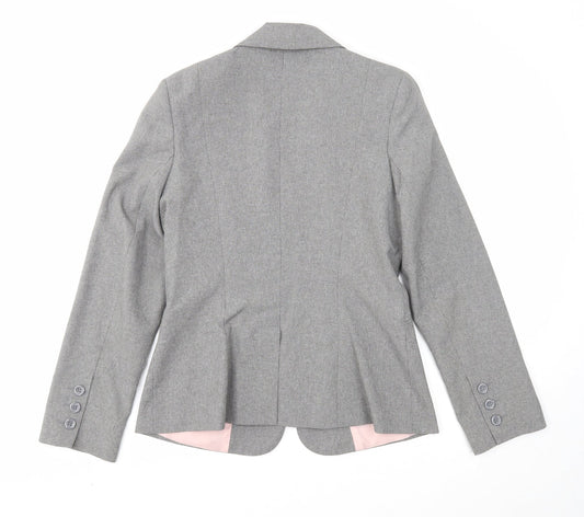 Atmosphere Womens Grey Polycarbamide Jacket Blazer Size 12