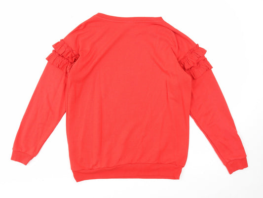 Womens UK Size 8 NEXT Red Pullover Sweatshirt