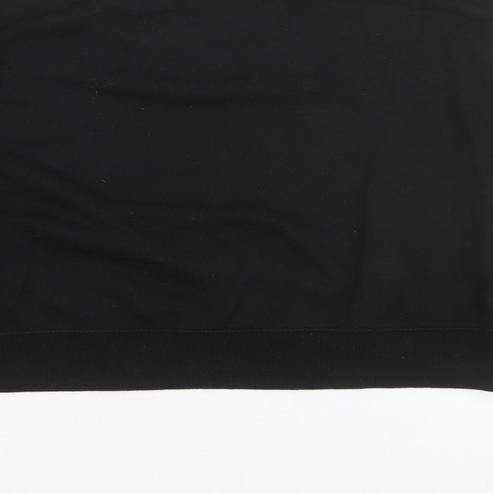 Divided Womens Black Chlorofibre Pullover Sweatshirt Size S Zip