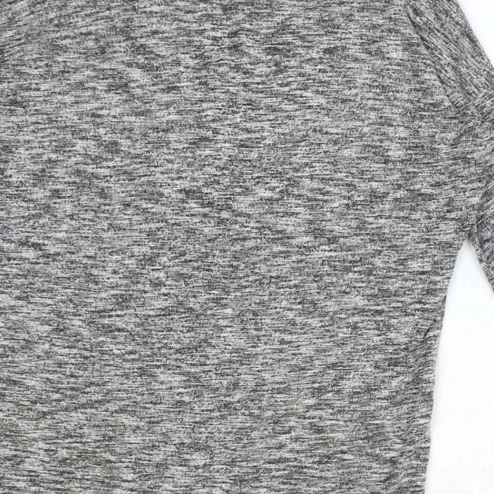 Womens UK Size S New Look Grey Basic Blouse