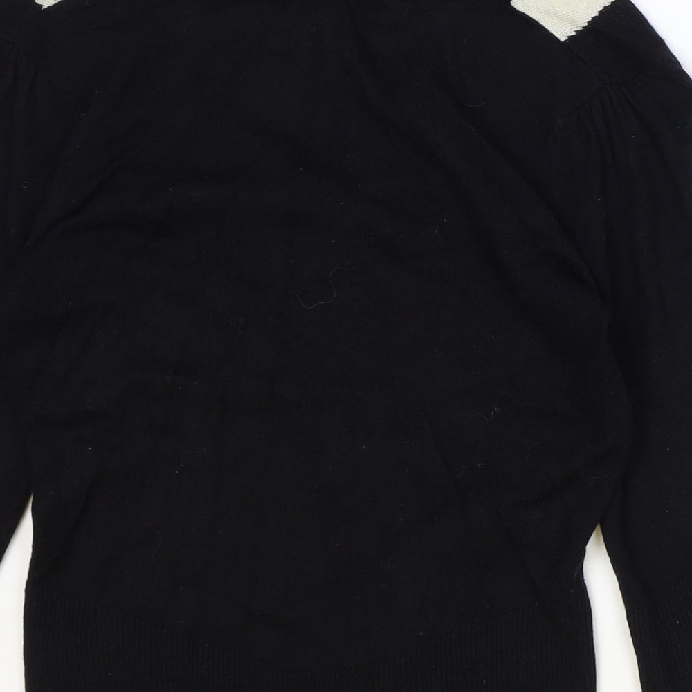 Womens UK Size M Preworn Black Pullover Jumper