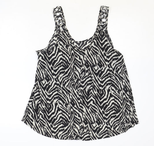 Womens UK Size M H&M Black Basic Tank