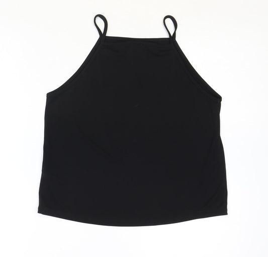 Womens UK Size 10 ASOS Black Basic Tank