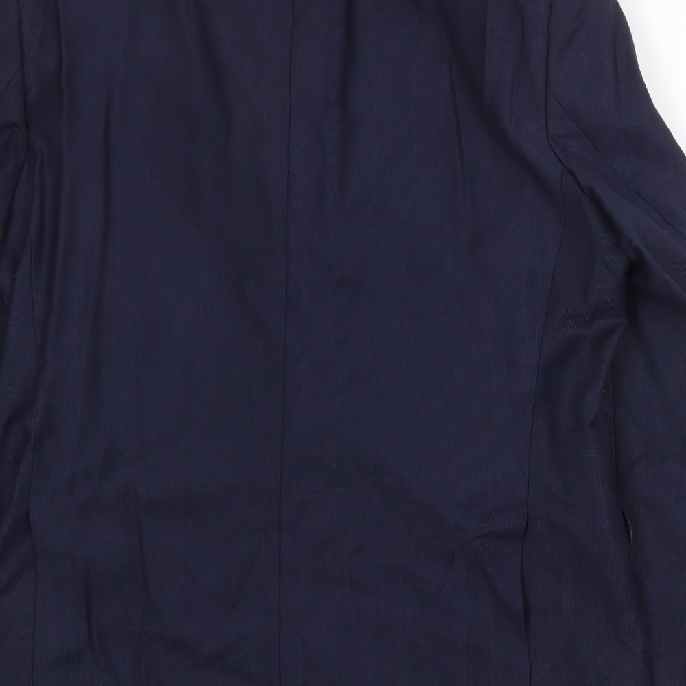 Blackberrys Mens Blue Wool Jacket Suit Jacket Size 40 Regular