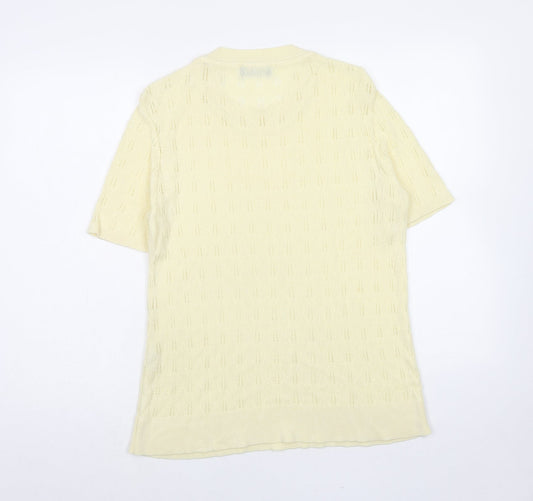 Womens UK Size S Pure Fashion Yellow Pullover Jumper