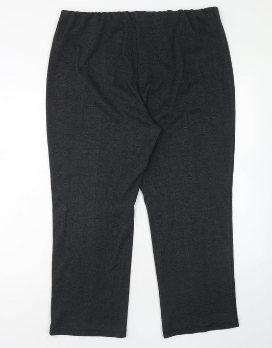 Bonmarché Womens Grey Polyester Cropped Trousers Size 20 Regular