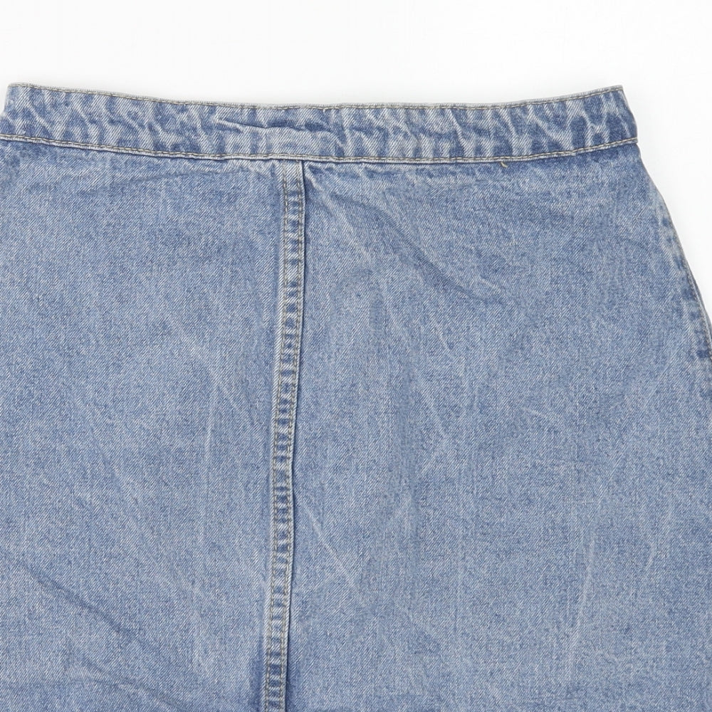 Womens UK Size 8 Denim & Co. A-Line Denim Skirt