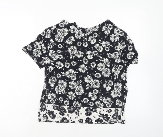Womens UK Size 10 New Look Black Basic Blouse