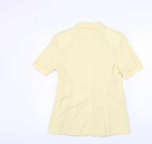 New Look Womens Yellow Polyester Jacket Blazer Size 10