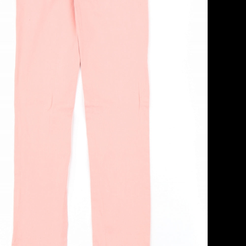 River Island Womens Pink Cotton Skinny Jeans Size 8 L28 in Regular Zip