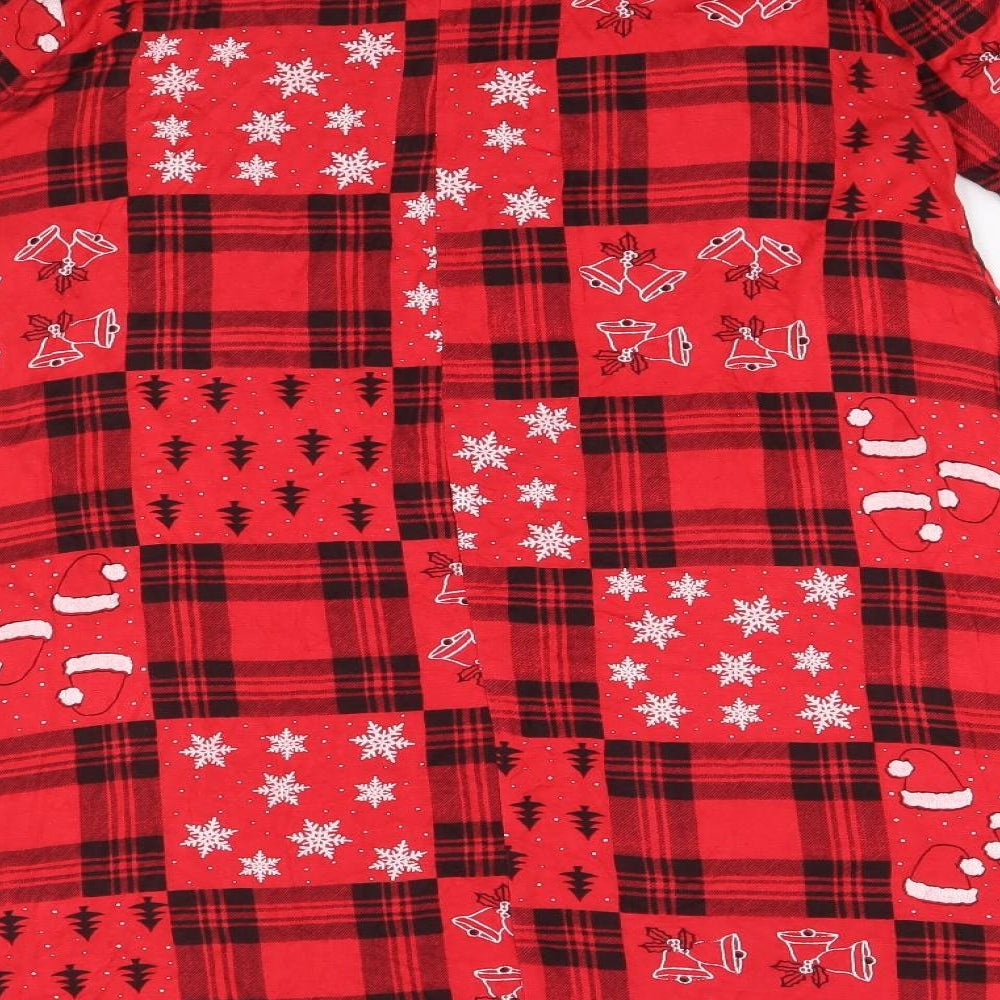 Womens UK Size S Preworn Red Tunic Blouse