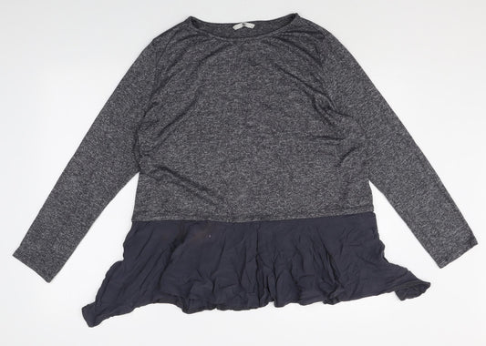 TU Womens Green Viscose A-Line Size 16 Round Neck Pullover