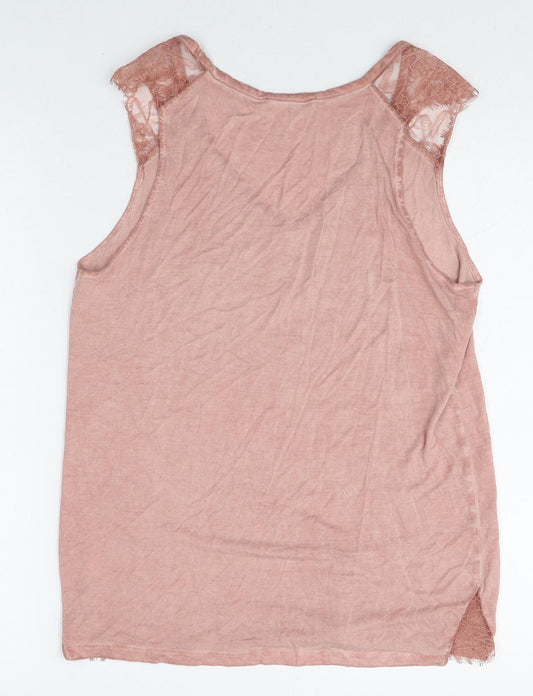 Womens UK Size S MNG Pink Basic Tank