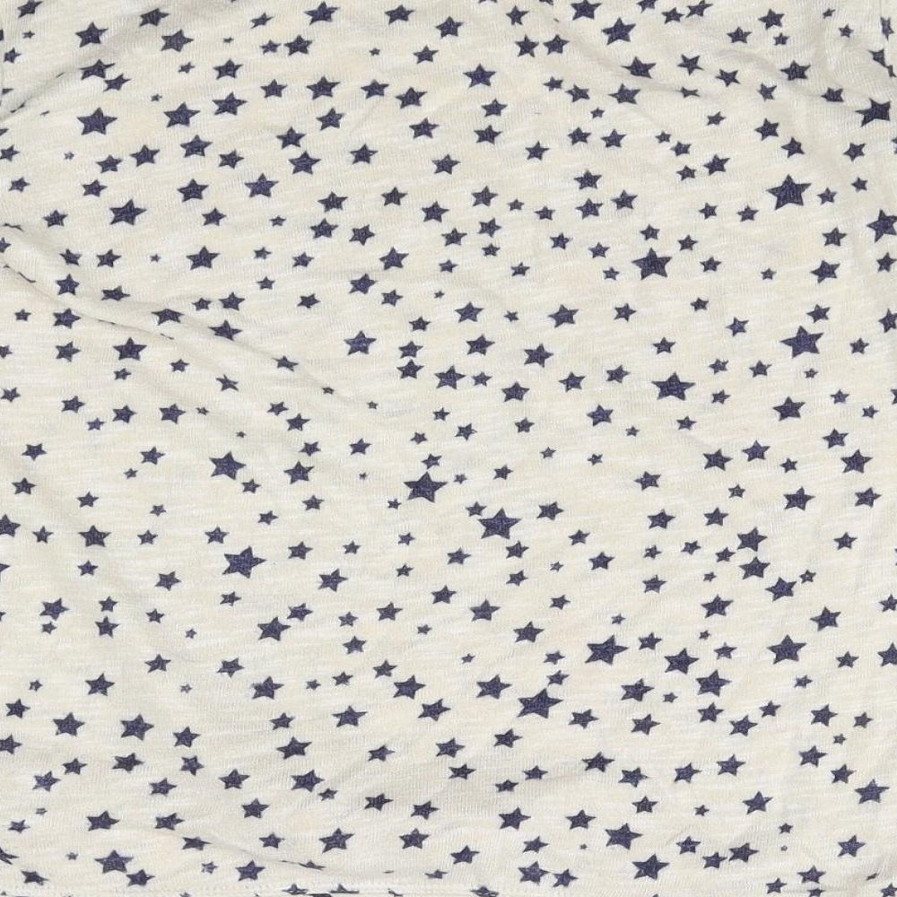 Divided Womens Ivory Geometric Viscose Pullover Sweatshirt Size S Pullover - Stars