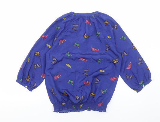 Womens UK Size S Monsoon Blue Basic Blouse