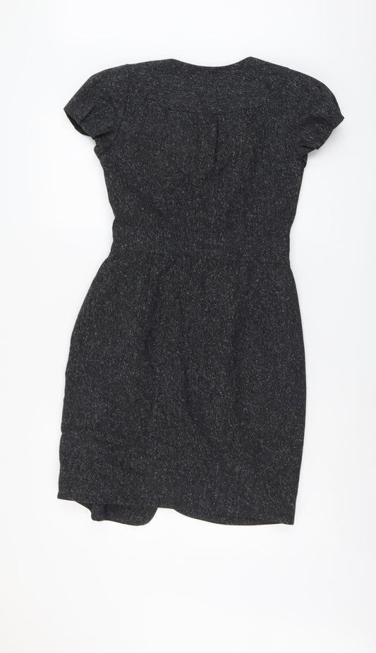 Great Plains Womens Grey Wool A-Line Size S V-Neck Pullover