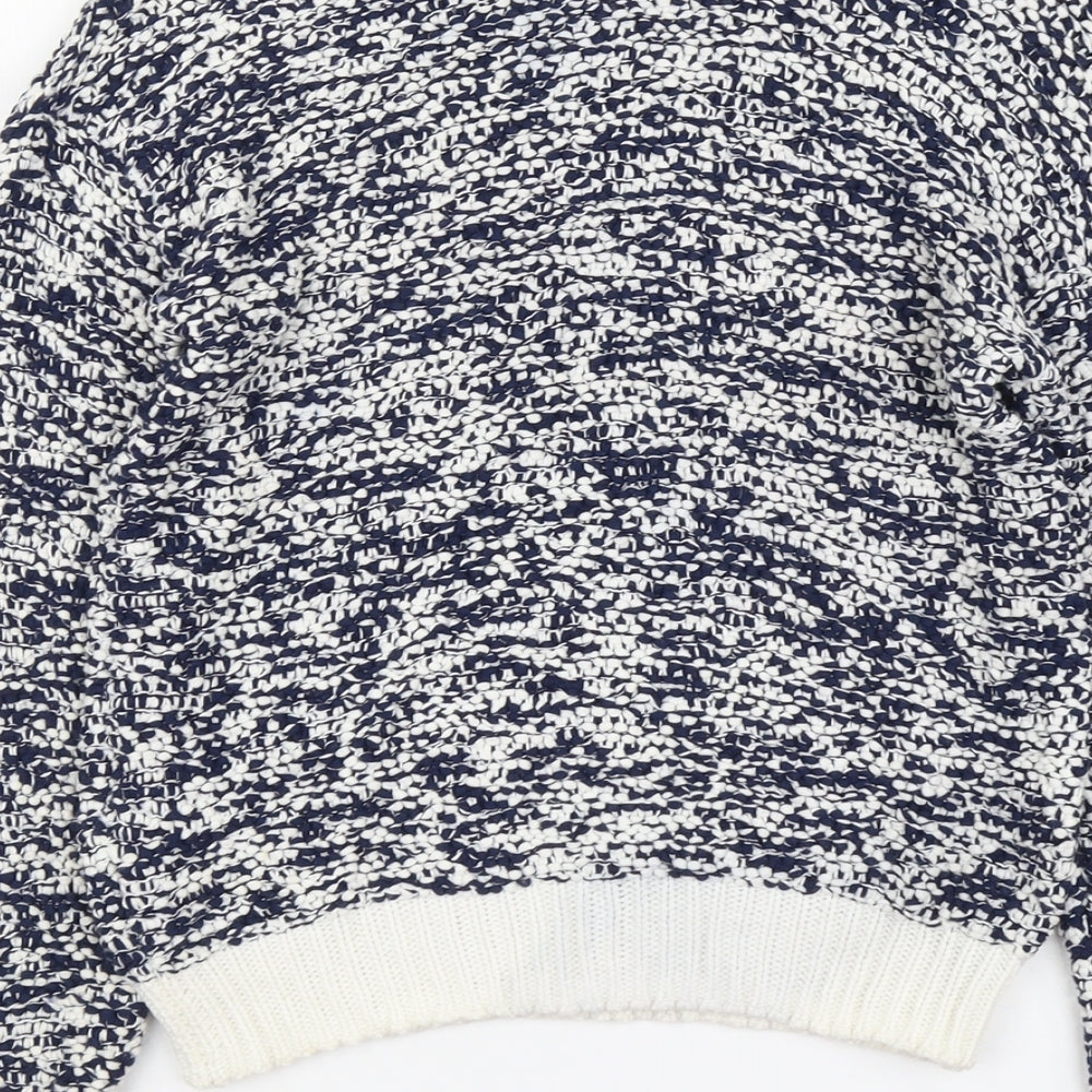 TU Womens Blue Scoop Neck Cotton Pullover Jumper Size 8