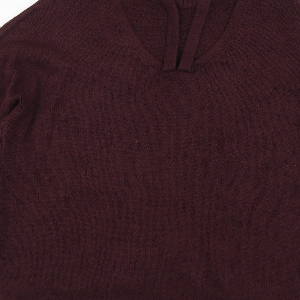 Primark Womens Purple Round Neck Acrylic Pullover Jumper Size M