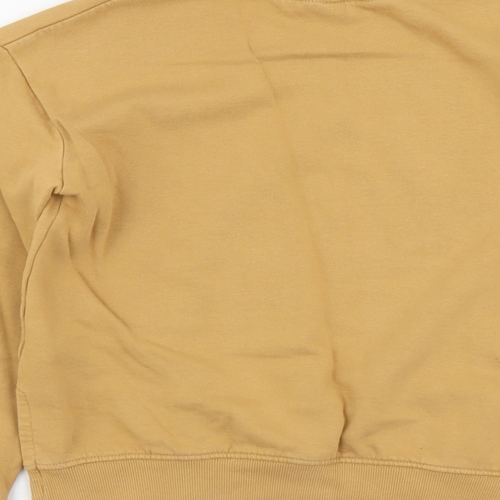 H&M Womens Beige Cotton Pullover Sweatshirt Size XS Pullover