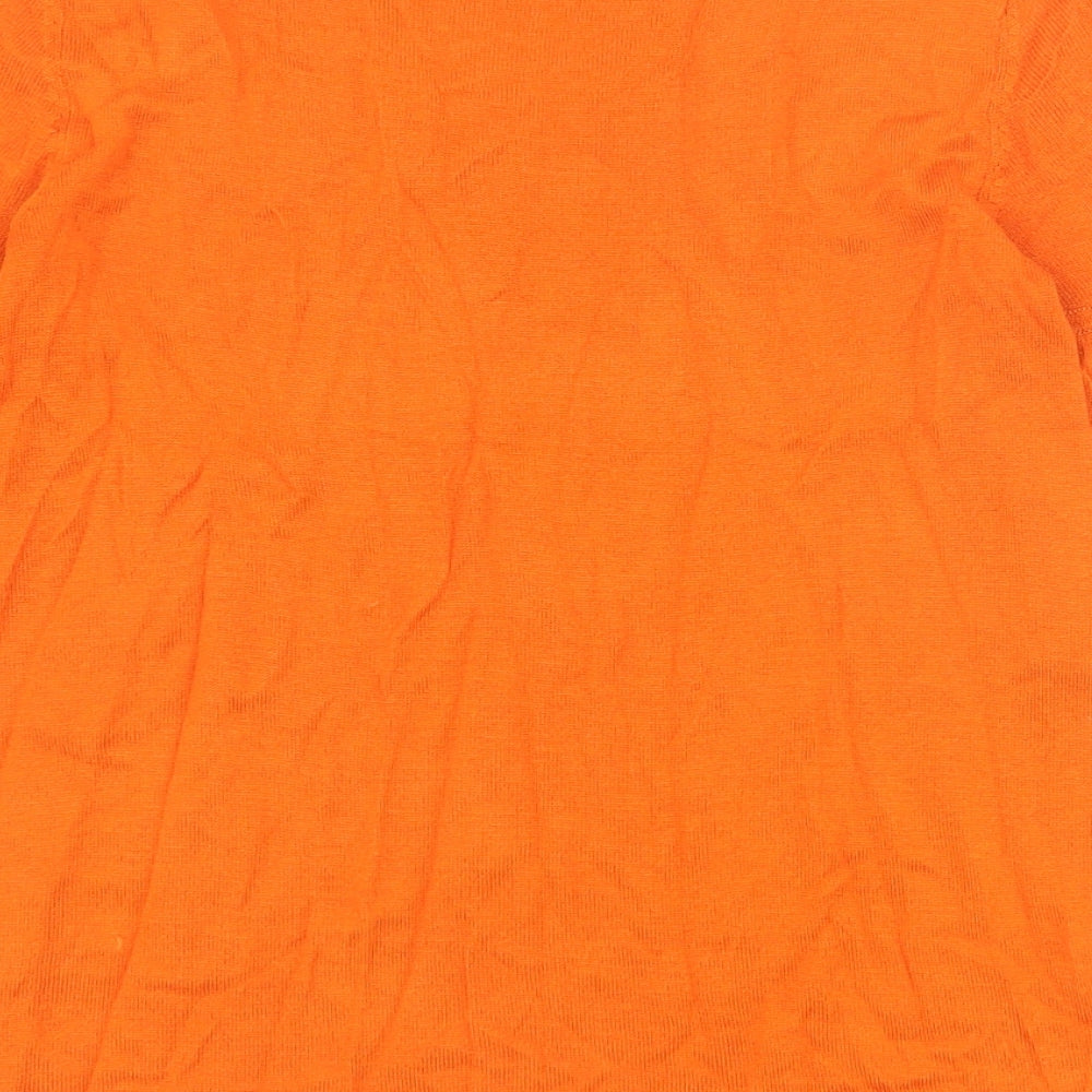 Womens UK Size 8 Marks and Spencer Orange Basic T-Shirt