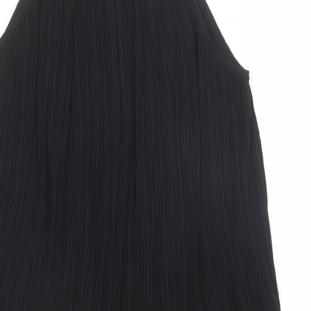 Womens UK Size 8 Preworn Black Basic Tank