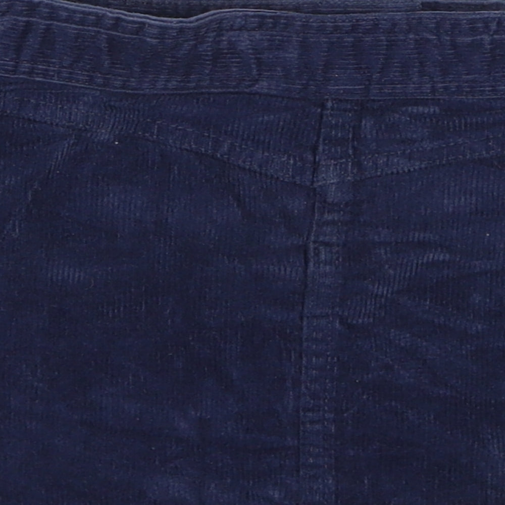 John Lewis Girls Blue Cotton A-Line Skirt Size 3 Years Regular Zip