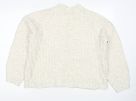 Womens UK Size 12 Marks and Spencer White Pullover Jumper
