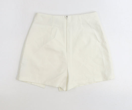 ASOS Womens White Polyester Skort Size 6 Regular Zip