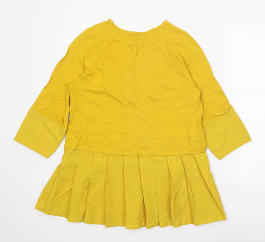 Womens UK Size XS COS Yellow Basic Blouse