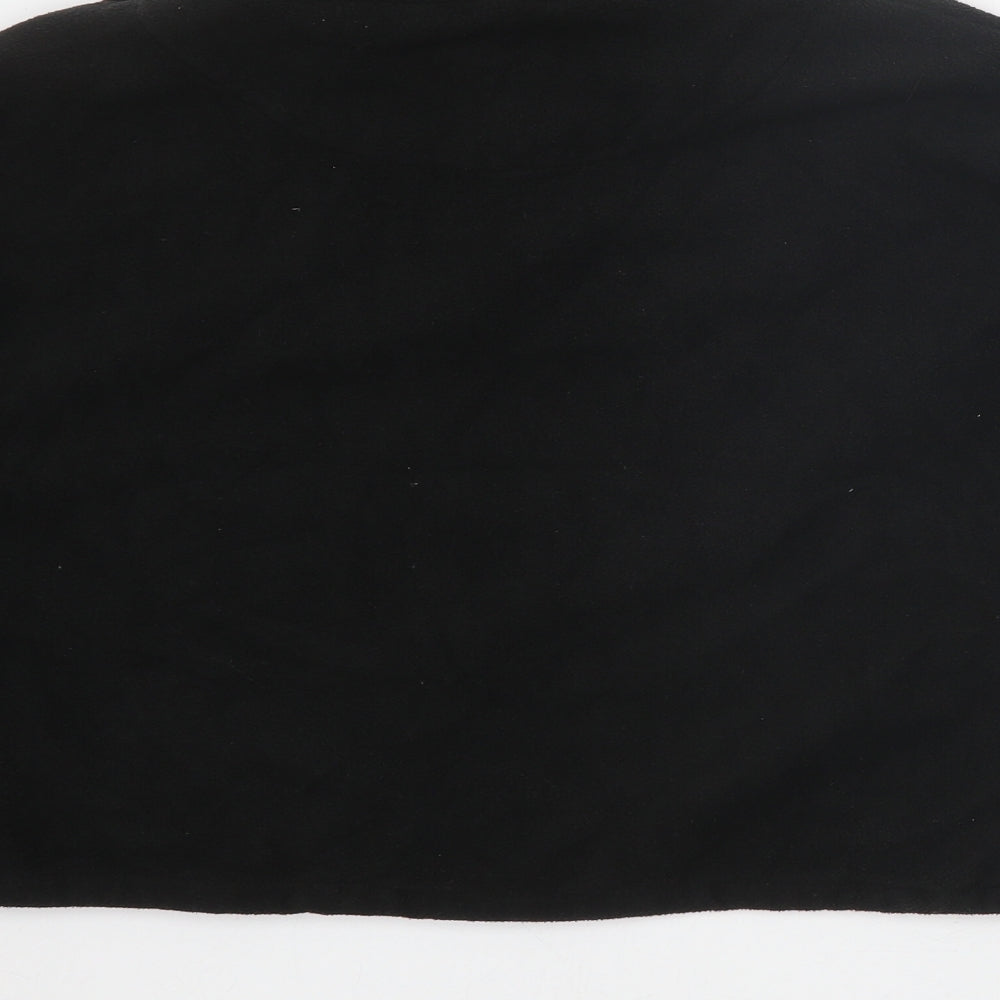 Brave Soul Womens Black Polyester Pullover Sweatshirt Size M Zip - Cropped