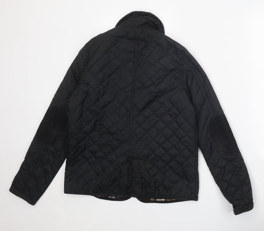 Womens UK Size M Izabel Black Quilted Coat