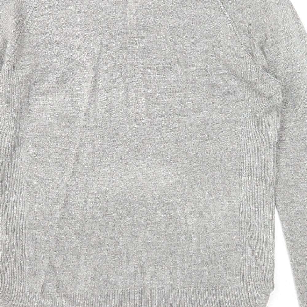 Primark Womens Grey Scoop Neck Acrylic Pullover Jumper Size 10 - Size 10-12