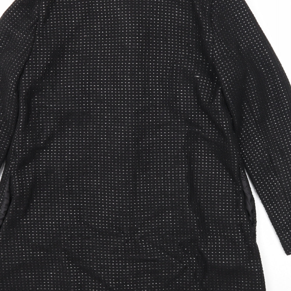 Womens UK Size 10 Woolworths Black Overcoat