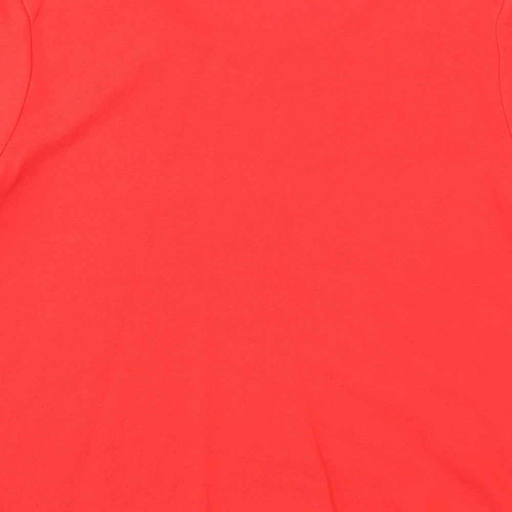 H&M Womens Red Cotton Pullover Sweatshirt Size M Pullover