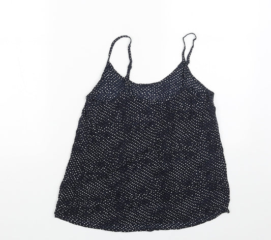 Matalan Womens Blue Geometric Viscose Camisole Tank Size 12 Scoop Neck