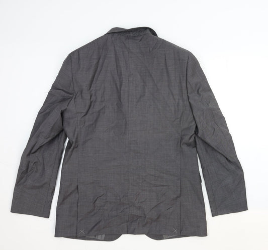Autograph Mens Grey Cotton Jacket Suit Jacket Size 40 Regular