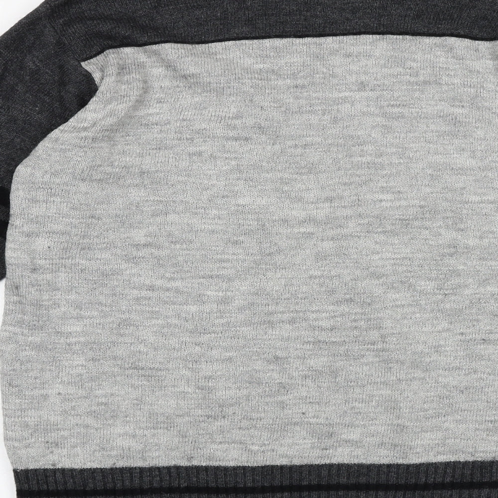 Lee Mens Grey Roll Neck Acrylic Pullover Jumper Size S Long Sleeve