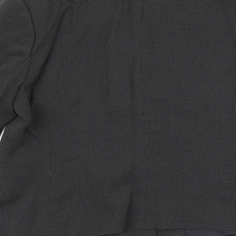 MINUET Womens Black Viscose Jacket Blazer Size 16