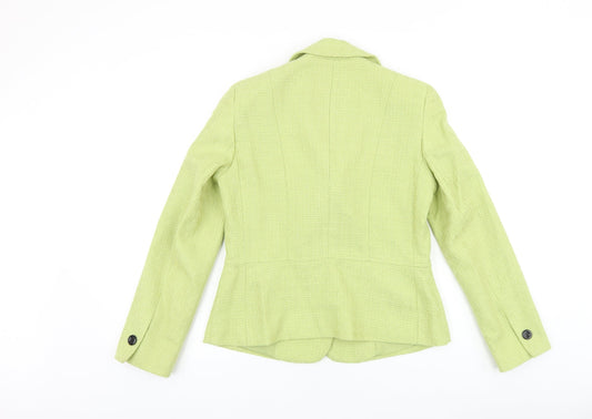Debenhams Womens Green Polyacrylate Fibre Jacket Blazer Size 10
