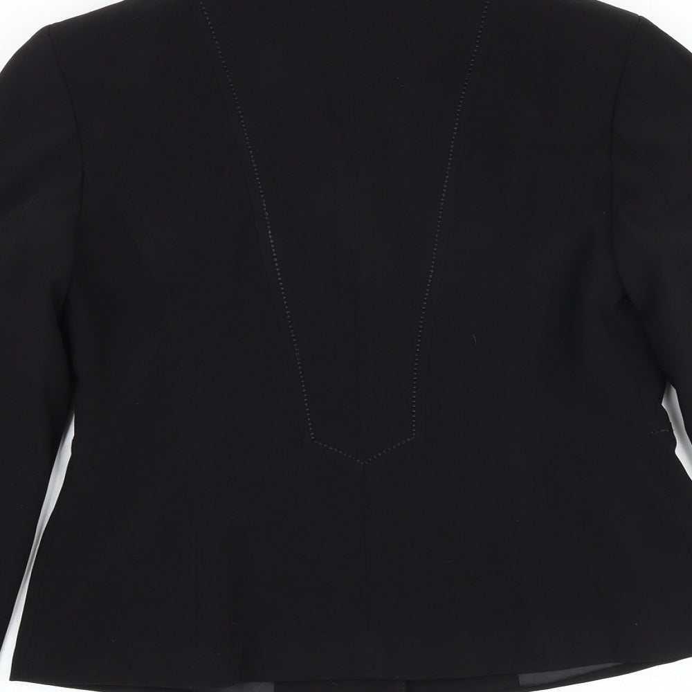Marks and Spencer Womens Black Polyacrylate Fibre Jacket Blazer Size 10