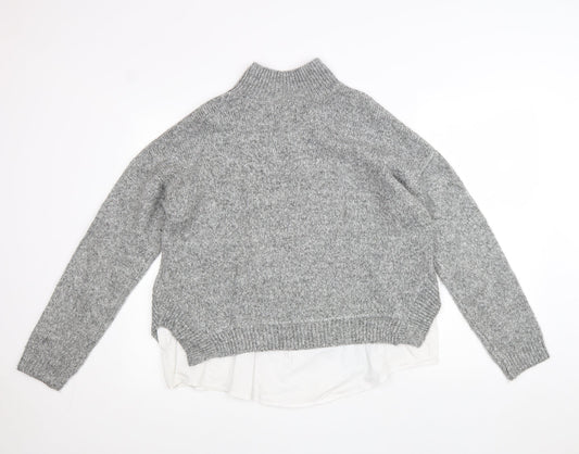 Womens UK Size L New Look Grey Pullover Jumper