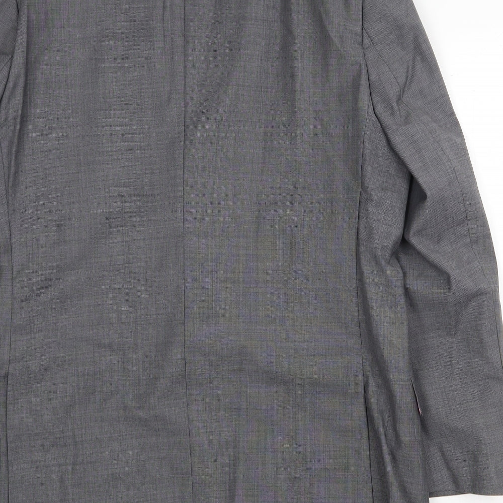 Aspen & Court Mens Grey Wool Jacket Suit Jacket Size 42 Regular