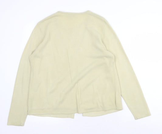 Carolyn Taylor Womens Yellow V-Neck Acrylic Cardigan Jumper Size S - Twin Set