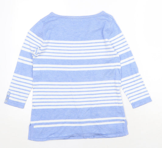Womens UK Size 8 M&Co Blue Pullover Jumper