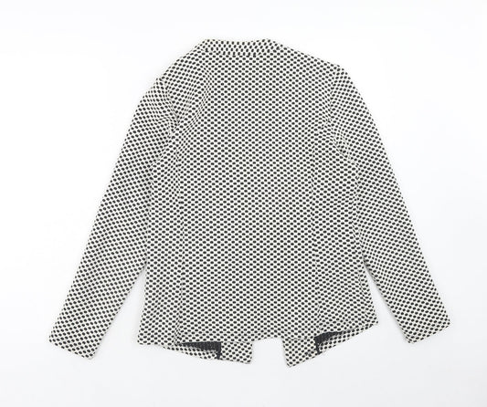 Papaya Womens White Polka Dot Jacket Blazer Size 14