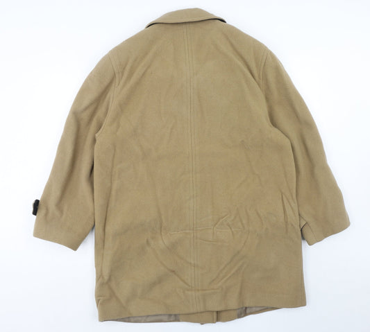 Classics Womens Brown Overcoat Coat Size 16 Button