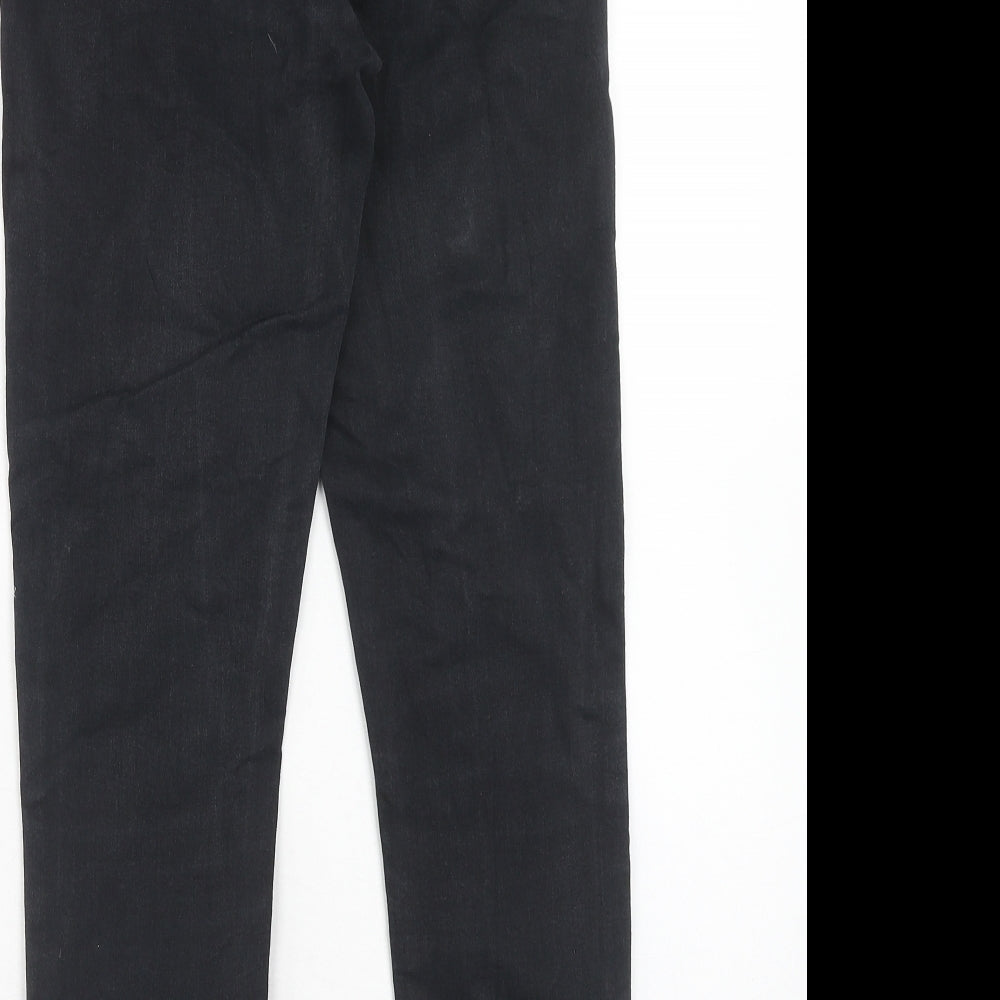 Topshop Womens Black Cotton Skinny Jeans Size 28 in L30 in Regular Zip