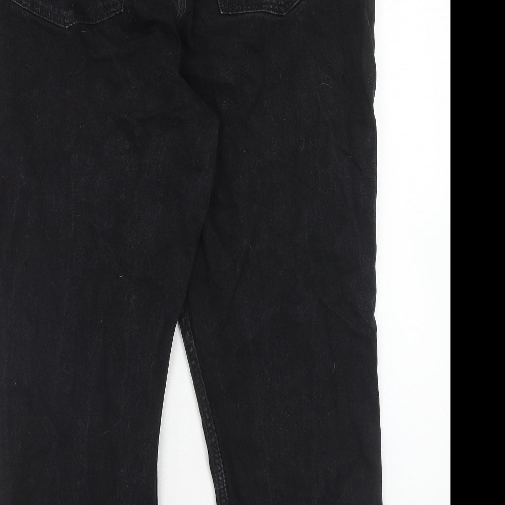 Hollister Womens Black Cotton Tapered Jeans Size 33 in L27 in Regular Zip
